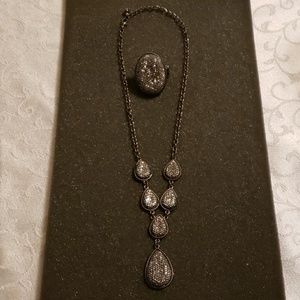 Necklace and stretchy ring